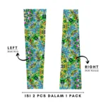 Detail Motif Mandala Psikadelik Manset Kaki Pria UPF 50+
