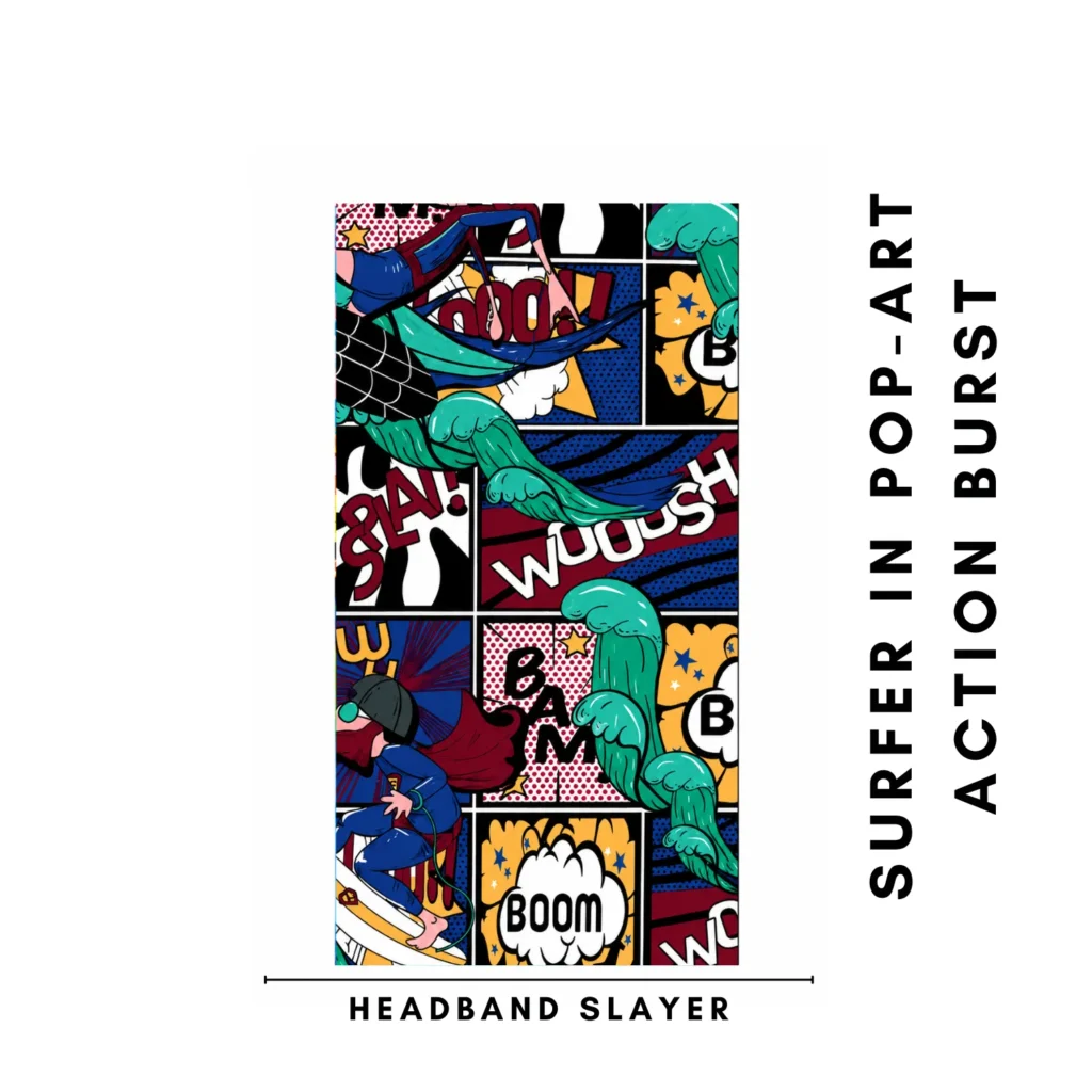Slayer Outdoor Motif Comic Pop Art Surfer UPF 50+ Anti UV Quick Dry Breathable