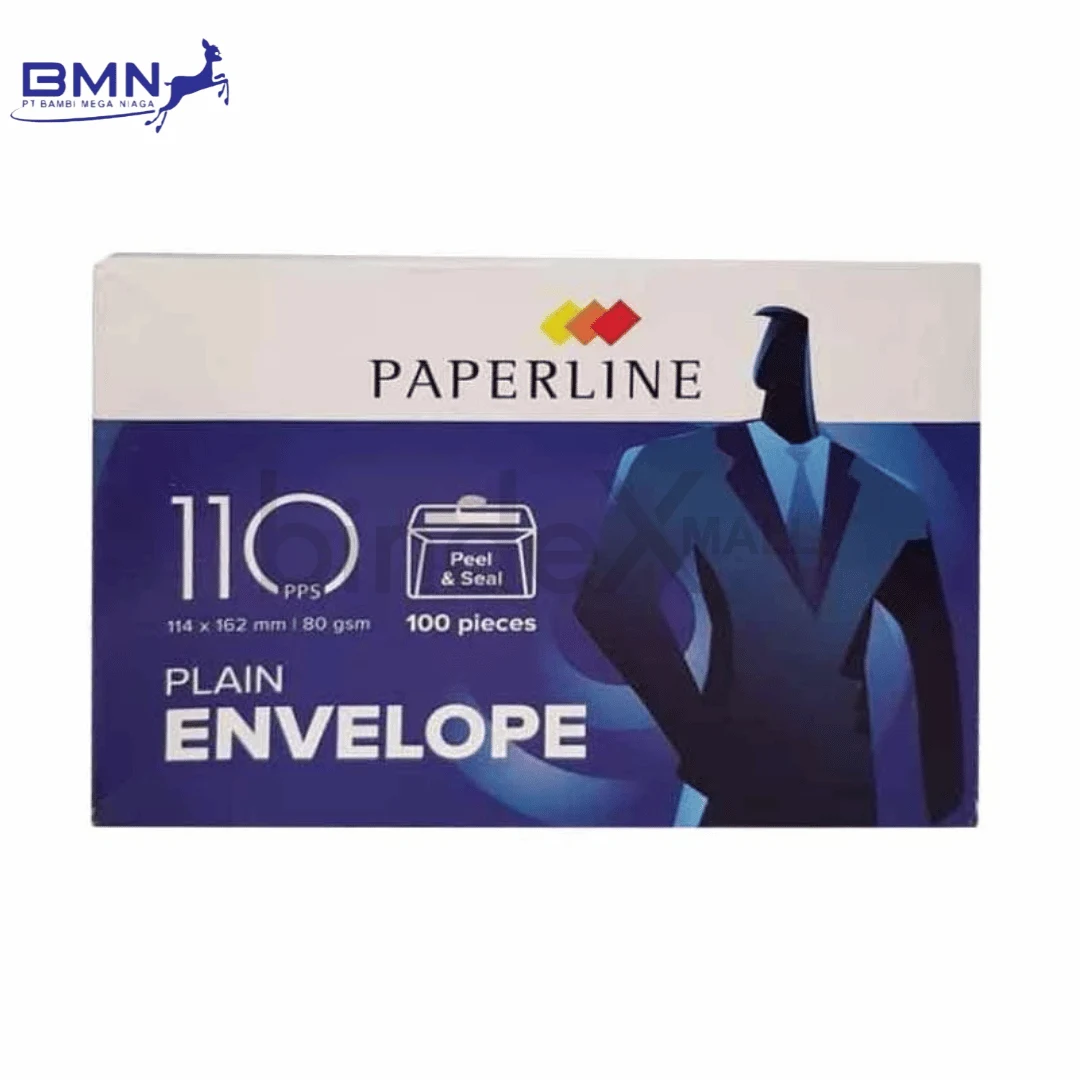 110 pps 1 Paperline Amplop Putih Polos 110 PPS Peel Seal 114x162mm 80GSM 100 Lembar Original