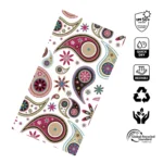 Detail Motif Paisley Floral pada Bandana Outdoor UPF 50+
