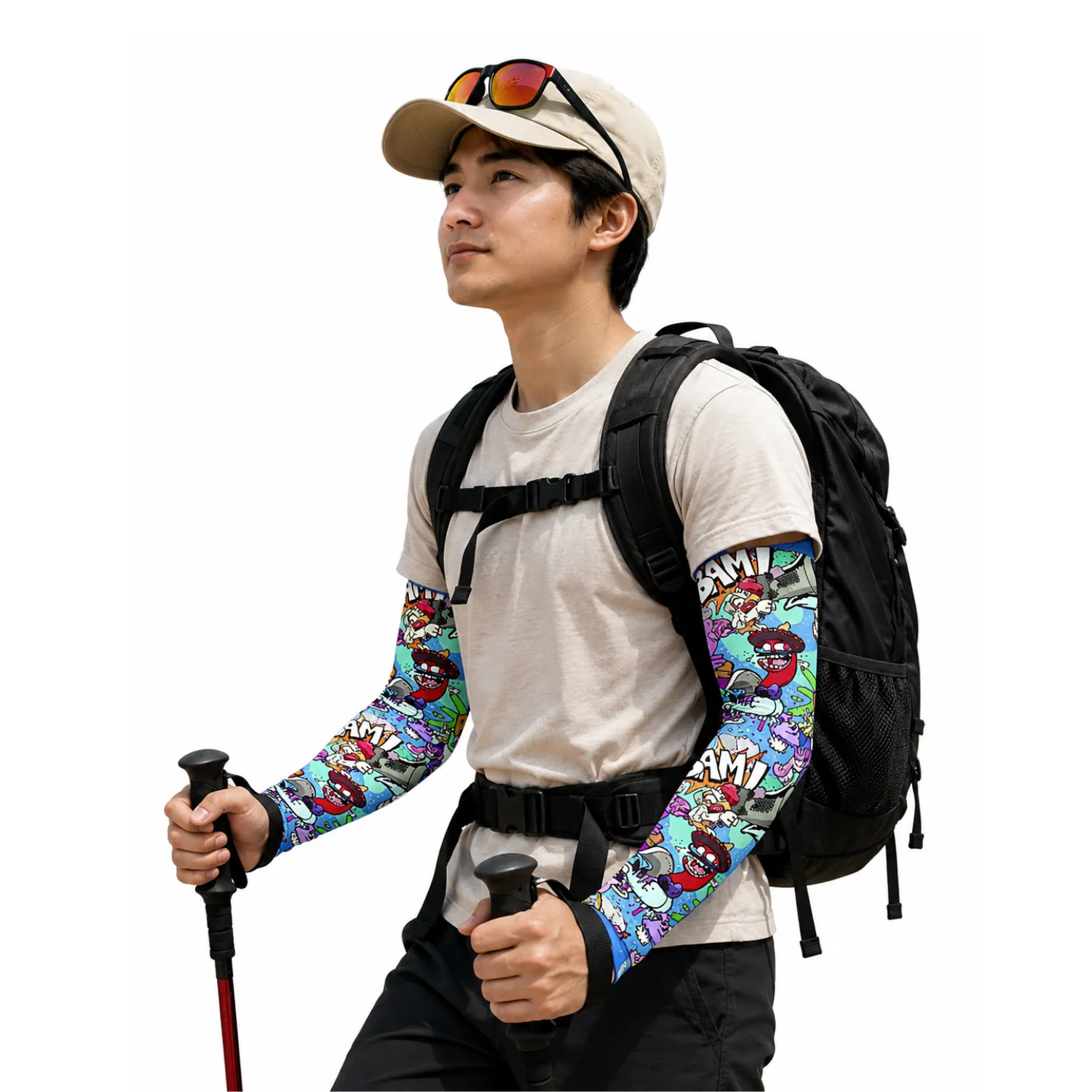 Manset Tangan Pria Comic BAM Pop Art UPF 50+ Anti UV Quick Dry Breathable Original