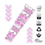 Manset Tangan Wanita Motif Think Pink Boom UPF 50+ Quick Dry Breathable Isi 2 Pcs Original