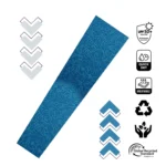 Detail Motif Manset Tangan Sepeda Biru Quick Dry Breathable