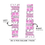 Manset Tangan Wanita Motif Think Pink Boom UPF 50+ Quick Dry Breathable Isi 2 Pcs Original