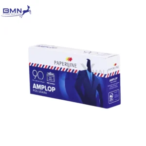Paperline Amplop Putih Airmail 90 APS Bergaris Merah Biru 110x230mm 100 Lembar Anti Tembus Original