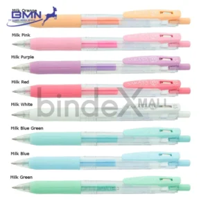 Pulpen Gel Pastel Zebra Sarasa Milky JJ15 0.5mm 8 Warna Original