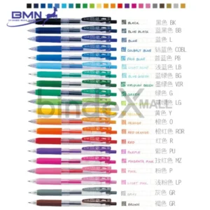 Pulpen Gel Zebra Sarasa JJ15 Pilihan 20 Warna dengan Ukuran 0.5 0.7 1.0mm Original