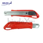 Bambi x Runxin Cutter 18mm CT-307 Steel Blade Auto Lock Handle Merah Original