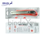 Bambi x Runxin Cutter 18mm CT-307 Steel Blade Auto Lock Handle Merah Original