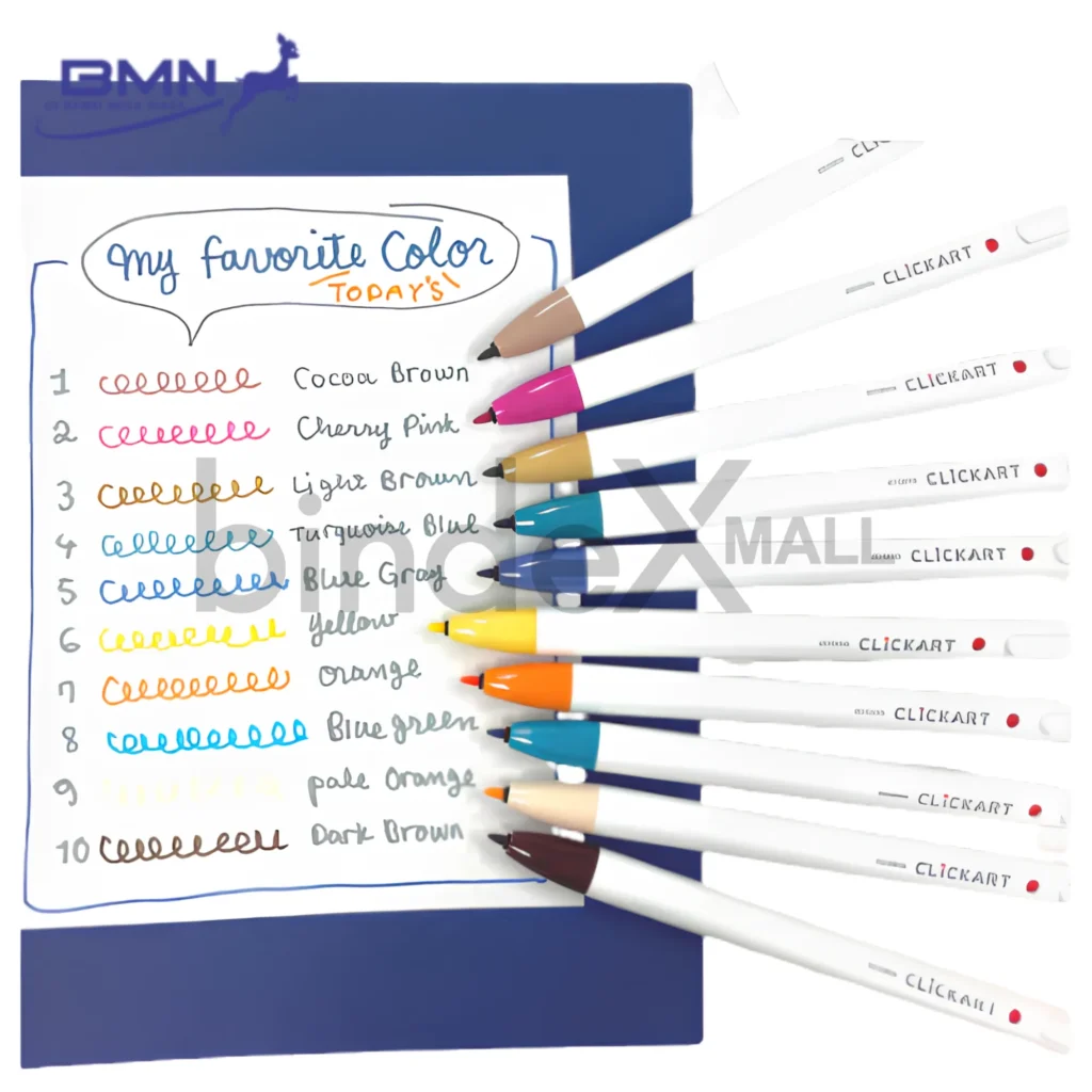 Zebra ClickArt Retractable 0.6mm Spidol Warna Fine Point 12 Warna Standard Original