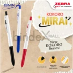 Zebra Kokoro Mirai Retractable Pulpen Gel 0.48mm Arrow Needle Tip Super Smooth White Original