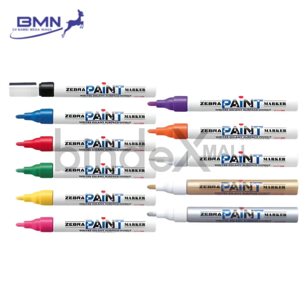 Spidol Cat Zebra Paint Marker 10 Warna Serbaguna Original