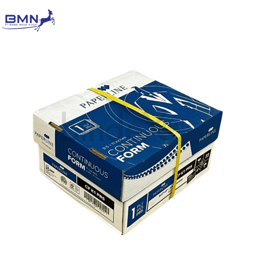 Paperline Continuous Form K1 PRS 1 Ply Kertas Komputer 9.5x5.5 Putih 2000 Sheet Original