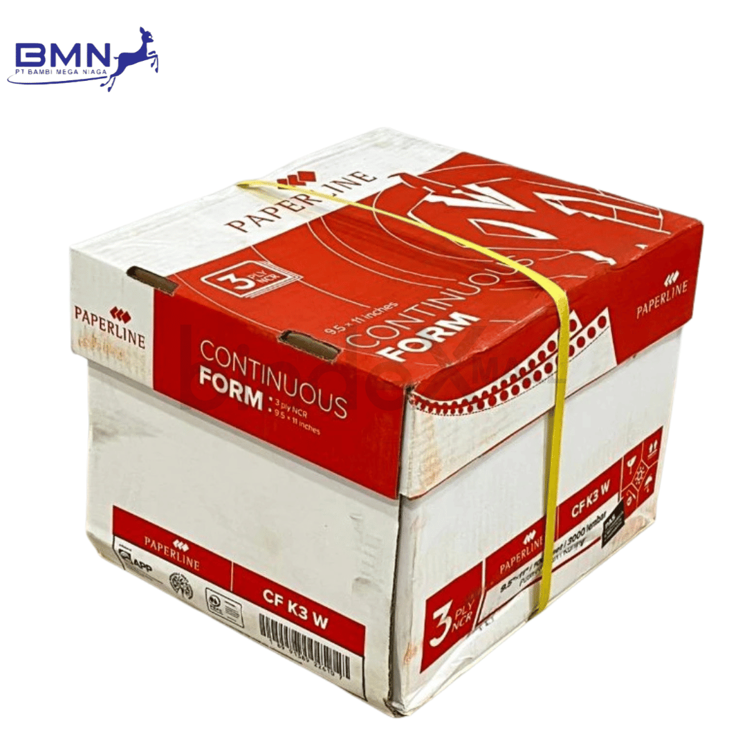 Paperline Continuous Form K3 3 Ply Kertas Komputer NCR 9.5x11 Putih Merah Kuning Original