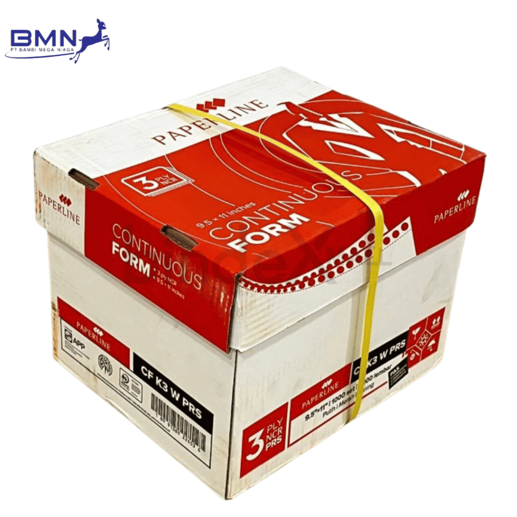 Paperline Continuous Form K3 PRS 3 Ply Kertas Komputer NCR 9.5x5.5 Putih Merah Kuning Original