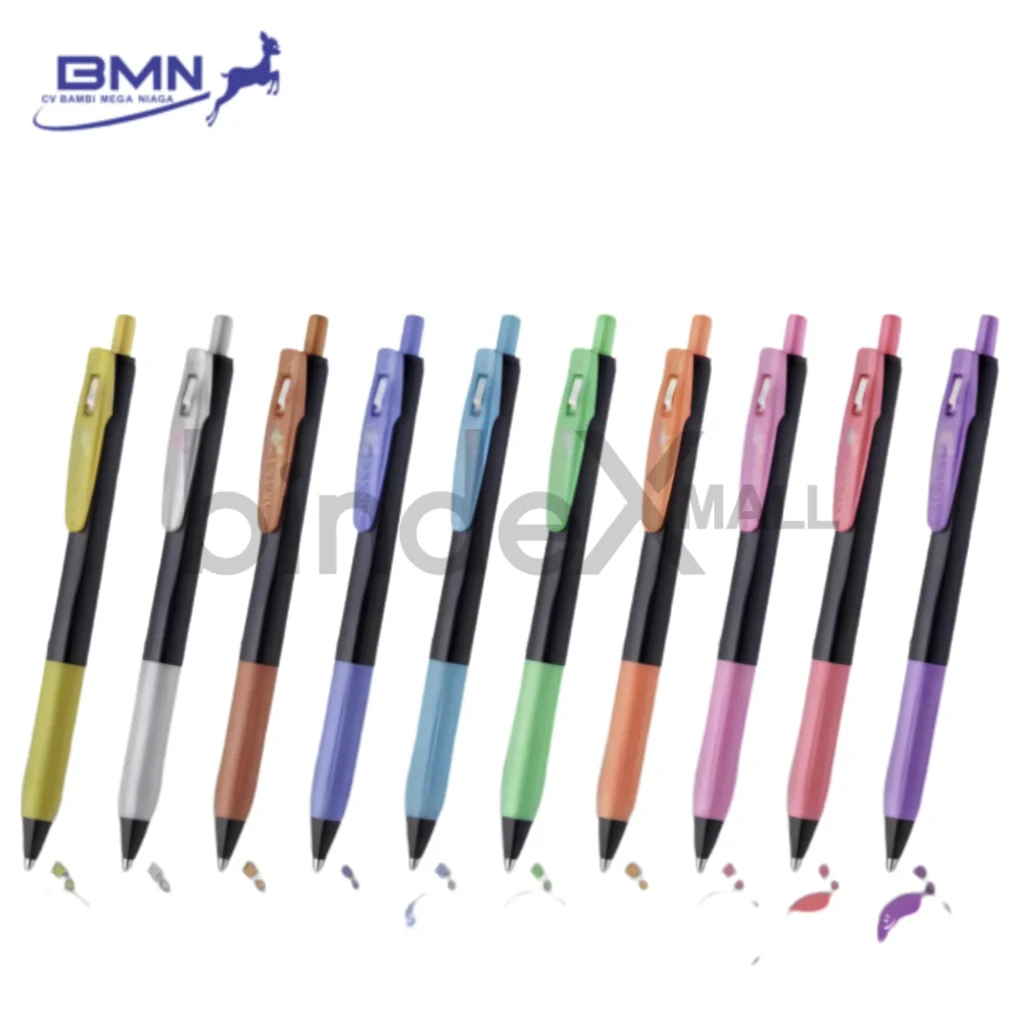 Pulpen Gel Metalik Zebra Sarasa Decoshine JJ15 0.5mm 10 Warna Original