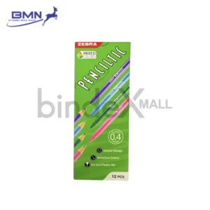Pensil Mekanik Zebra Penciltic 0.4mm 1 Lusin 4 Warna Original