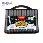Spidol Akrilik Set 24 Warna Joyko ACMK-75BR Brush Tip Tahan Air Original