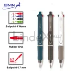 Ballpoint Semi Gel M&G Wisdom 0.7mm Rubber Grip 4 Warna Elegan Original