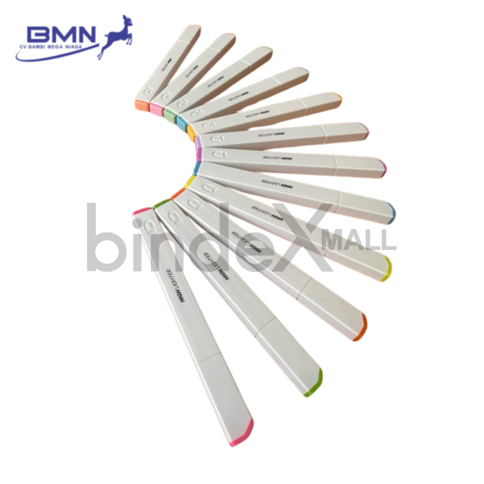 Pen Shaped Highlighter Stabilo Pen M&G AHMU1602 Ultra Simple 12 Warna Neon Pastel Original
