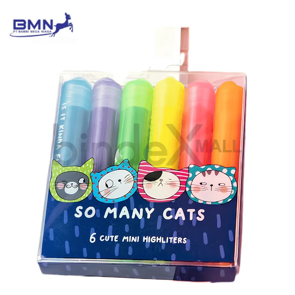 Highlighter Wangi Mini So Many Cats 6 Warna Bindexmall