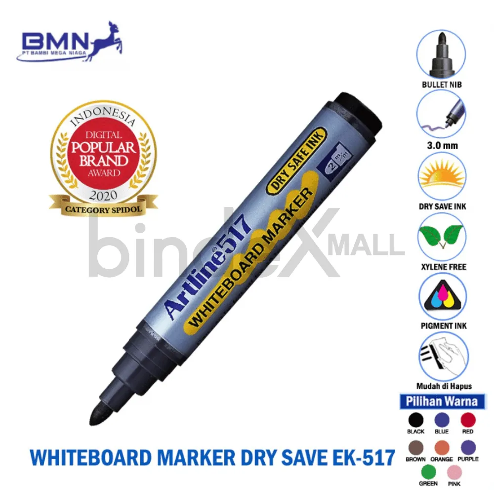 artline gluestick (3) Spidol Whiteboard Dry Safe Artline EK-517 Bindexmall