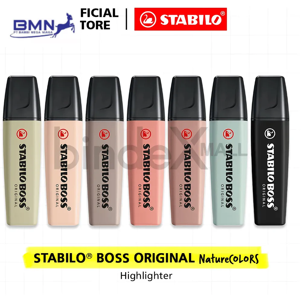 Highlighter Stabilo Boss Naturecolors 6 Warna Bindexmall