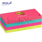3M Post-it 653 Sticky Note 34.9x47.6mm 4 Warna Biru Kuning Pink Ungu 100 Lembar Original