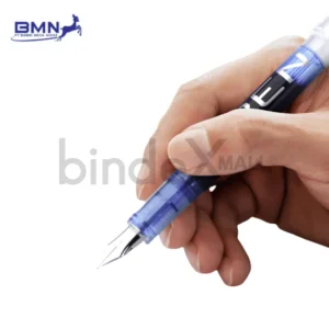 Fountain Pen Eyeye Fine Tip Stainless Steel Nib Smooth Writing Hitam Biru Original