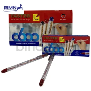 Ballpoint Faster C600 Extra Fine 0.7mm 3 Warna Hitam Biru Merah Original