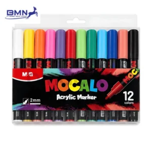 Acrylic Marker Set M&G Mocalo 12 Warna Bindexmall