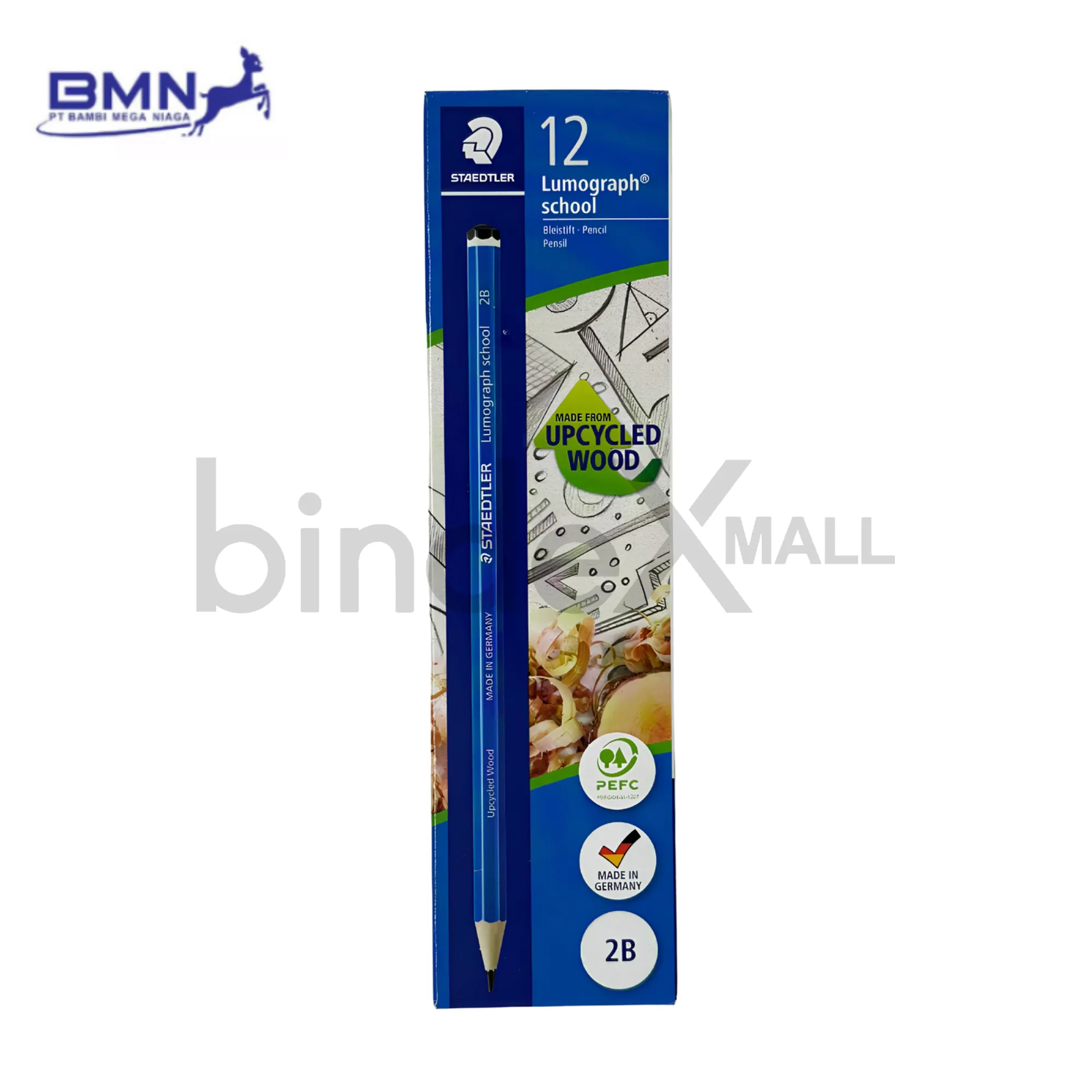 Pensil Staedtler Lumograph School 2B Upcycled Bindexmall