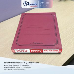 BENEX STOPMAP KERTAS 140 gsm FOLIO- 262193 1 pack - 09