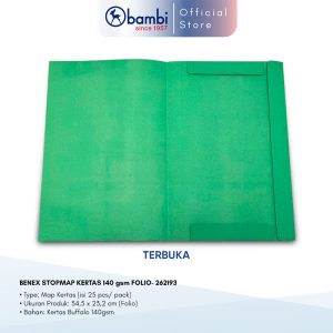 BENEX STOPMAP KERTAS 140 gsm FOLIO- 262193 Terbuka