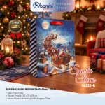 Paper Bag Natal Tas Kertas Kado Christmas Gift Bag Premium Medium 28x10x33cm - 26333 - Gambar 3